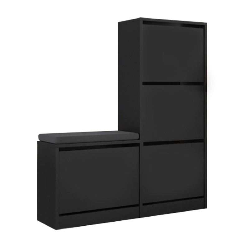 Παπουτσοθήκη Dude  χρώμα μαύρο 104,8x26x118,5εκ.