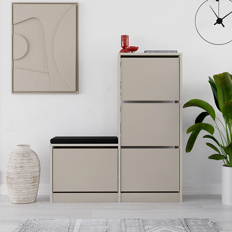 Παπουτσοθήκη Dude  χρώμα sandstone 104,8x26x118,5εκ. - Pakobazaar