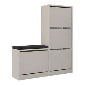 Παπουτσοθήκη Dude  χρώμα sandstone 104,8x26x118,5εκ. - Pakobazaar