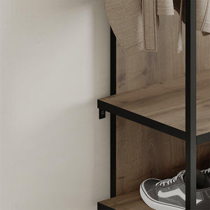Έπιπλο εισόδου Archy  χρώμα ανοιχτό καρυδί 53x31,7x180εκ.