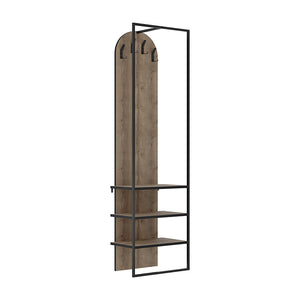 Έπιπλο εισόδου Archy  χρώμα ανοιχτό καρυδί 53x31,7x180εκ.