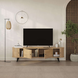 Έπιπλο τηλεόρασης Gentle  χρώμα sapphire oak 180x40x52εκ.