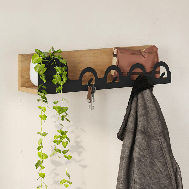 Κρεμάστρα τοίχου Liora  χρώμα sapphire oak 63x14x14εκ.