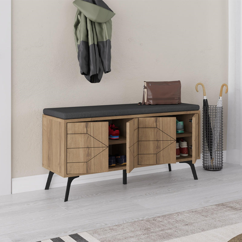 Παπουτσοθήκη Dune  χρώμα ανοιχτό καρυδί 107x35x55εκ. - Pakobazaar