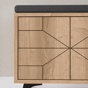 Παπουτσοθήκη Dune  χρώμα sapphire oak 107x35x55εκ. - Pakobazaar