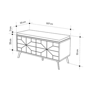Παπουτσοθήκη Dune  χρώμα sapphire oak 107x35x55εκ. - Pakobazaar