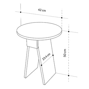 Τραπεζάκι βοηθητικό Chen  χρώμα λευκό Ø42x50εκ. - Pakobazaar