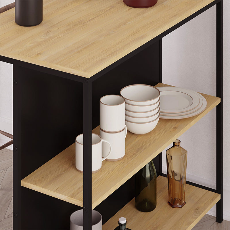 Τραπέζι μπαρ Detroit  χρώμα sapphire oak - silky black 100x60x95εκ. - Pakobazaar