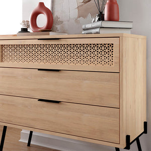 Συρταριέρα Naive  χρώμα sapphire oak 93,1x40x83,1εκ.