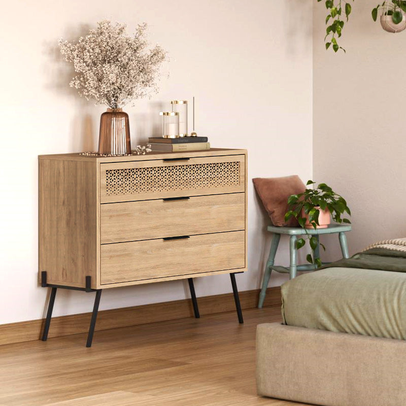 Συρταριέρα Naive  χρώμα sapphire oak 93,1x40x83,1εκ.