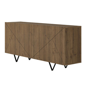Μπουφές Jakomen  χρώμα ανοιχτό καρυδί 180x41,7x80εκ.
