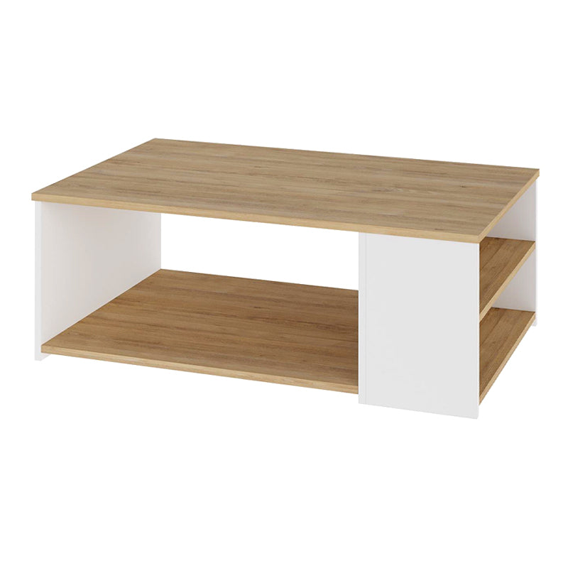 Τραπεζάκι σαλονιού Berg  χρώμα sapphire oak - λευκό 110x60x40εκ.