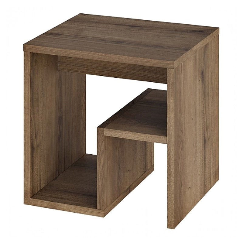 Τραπεζάκι βοηθητικό - Κομοδίνο Bon  χρώμα ανοιχτό καρυδί 40x35x40εκ.