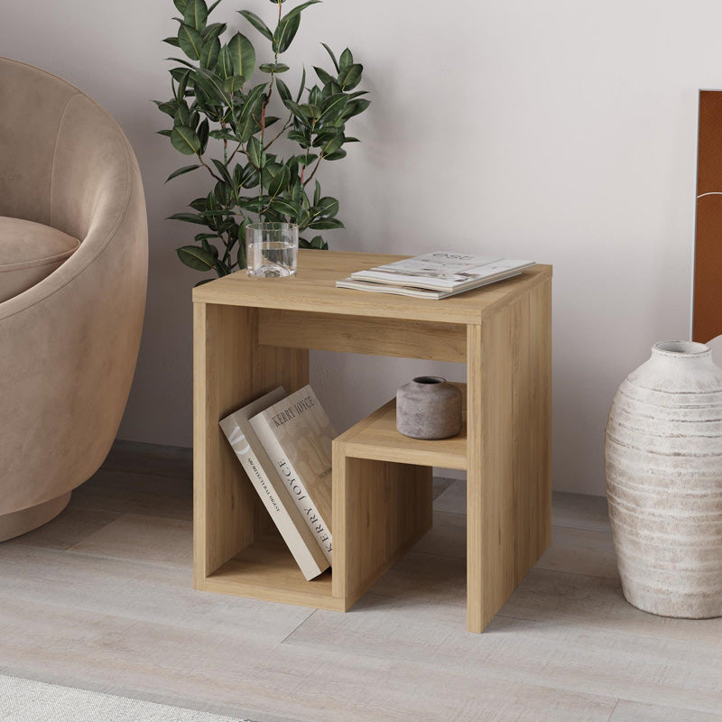Τραπεζάκι βοηθητικό - Κομοδίνο Bon  χρώμα sapphire oak 40x35x40εκ.