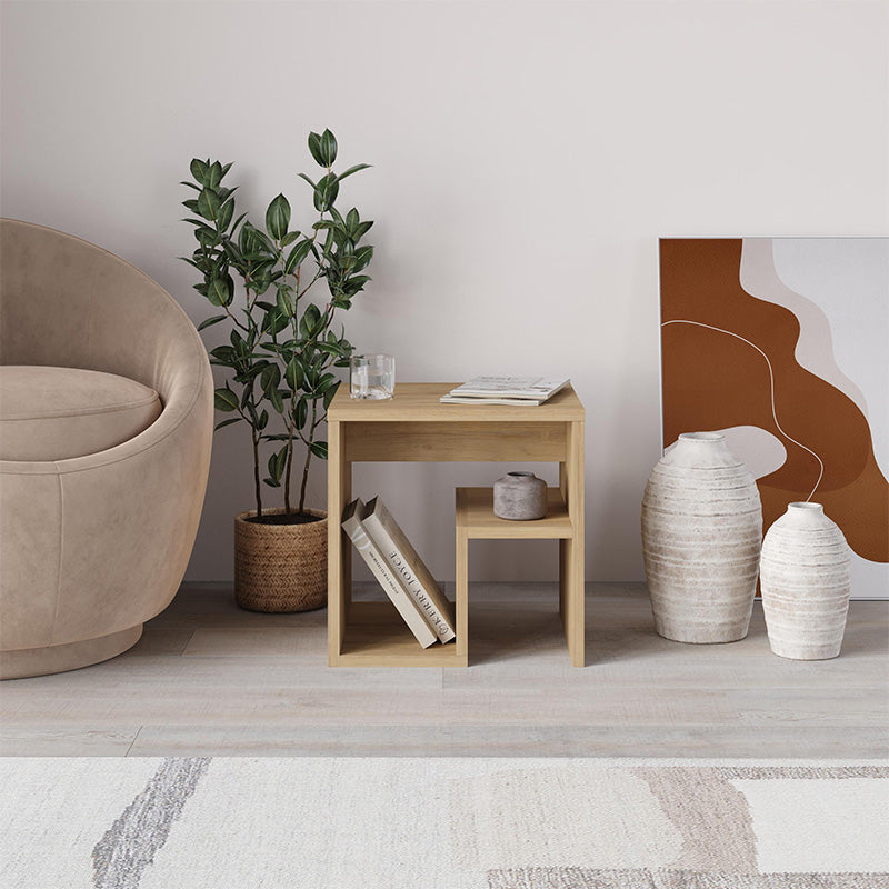 Τραπεζάκι βοηθητικό - Κομοδίνο Bon  χρώμα sapphire oak 40x35x40εκ.