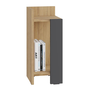 Κομοδίνο Elos  αριστερό χρώμα saphhire oak - silky black 30x31,7x55εκ.