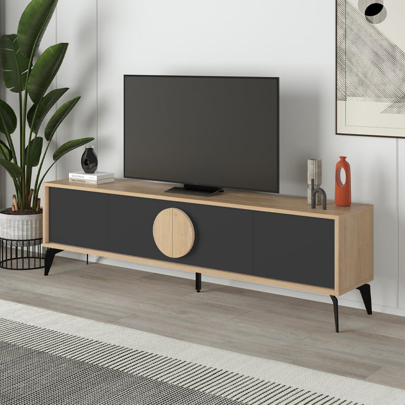 Έπιπλο τηλεόρασης Gora  χρώμα sapphire oak - silky black 180x35,6x51εκ.