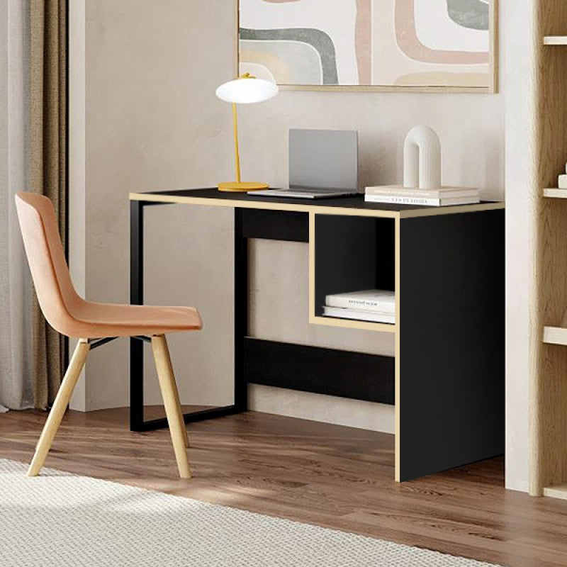 Γραφείο εργασίας Cubo  χρώμα black wood 110x50x75εκ.