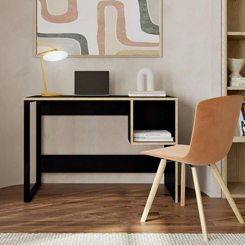 Γραφείο εργασίας Cubo  χρώμα black wood 110x50x75εκ.