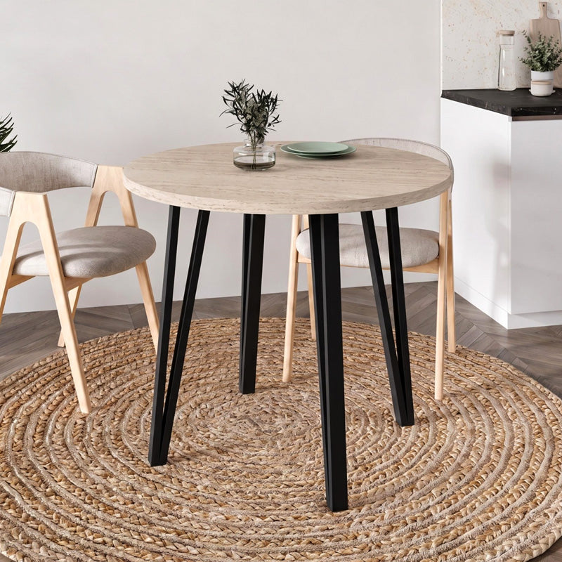 Τραπέζι Xana  χρώμα travertine Ø90x77,5εκ. - Pakobazaar