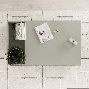 Τραπεζάκι σαλονιού Vena  χρώμα ash green 100x60x42εκ.