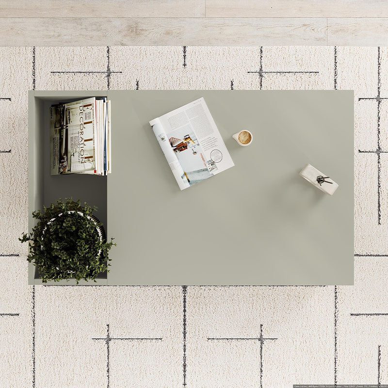 Τραπεζάκι σαλονιού Vena  χρώμα ash green 100x60x42εκ.