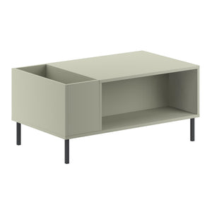 Τραπεζάκι σαλονιού Vena  χρώμα ash green 100x60x42εκ.