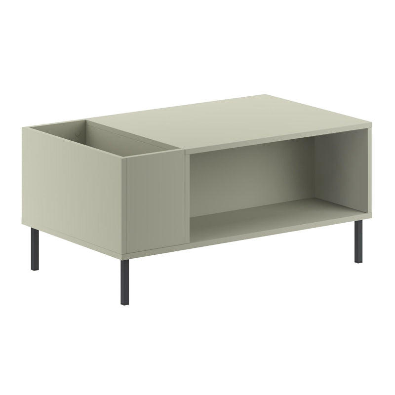 Τραπεζάκι σαλονιού Vena  χρώμα ash green 100x60x42εκ.