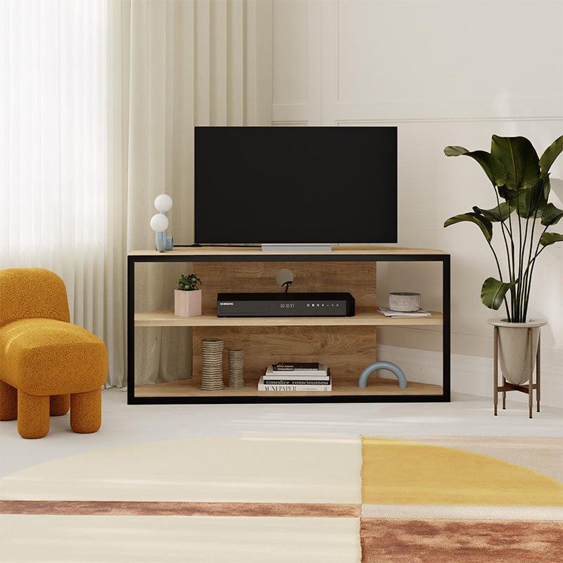 Έπιπλο τηλεόρασης γωνιακό Echo  χρώμα sapphire oak 98x37x45εκ.