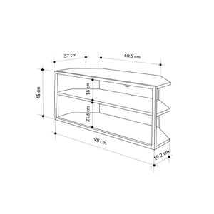 Έπιπλο τηλεόρασης γωνιακό Echo  χρώμα sapphire oak 98x37x45εκ.