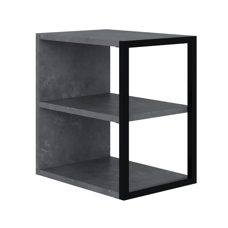 Τραπεζάκι βοηθητικό - Κομοδίνο Echo  χρώμα γκρι ρετρό 30x42x45εκ.