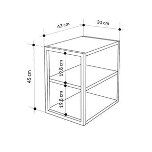 Τραπεζάκι βοηθητικό - Κομοδίνο Echo  χρώμα sapphire oak 30x42x45εκ.