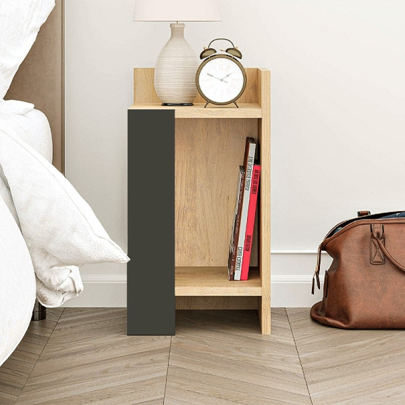 Κομοδίνο Elos  δεξί χρώμα sapphire oak - ανθρακί 25x27x60εκ.