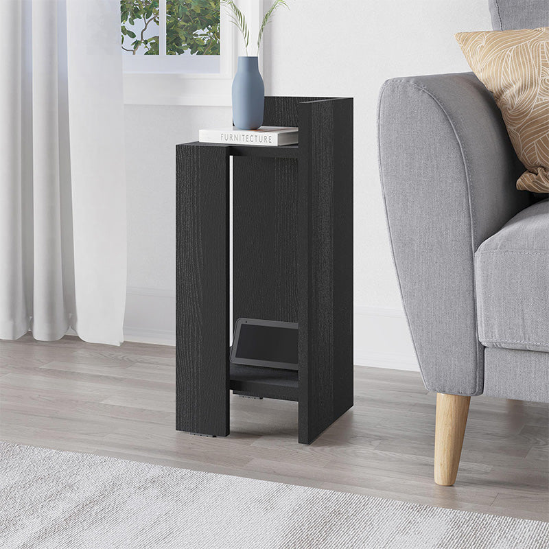 Κομοδίνο Elos  δεξί χρώμα black wood 25x27x60εκ. - Pakobazaar