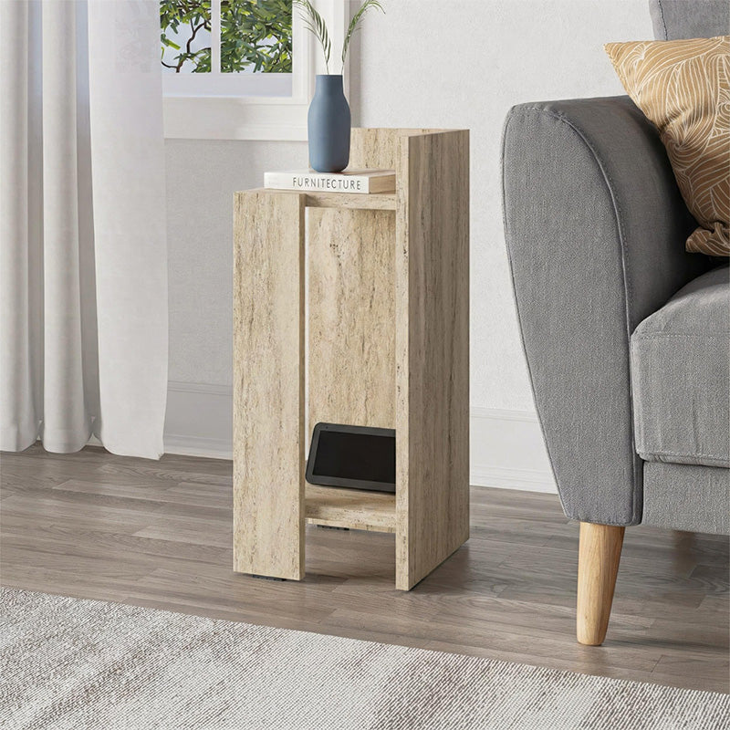 Κομοδίνο Elos  δεξί χρώμα travertine 25x27x60εκ. - Pakobazaar