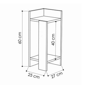 Κομοδίνο Elos  δεξί χρώμα travertine 25x27x60εκ. - Pakobazaar