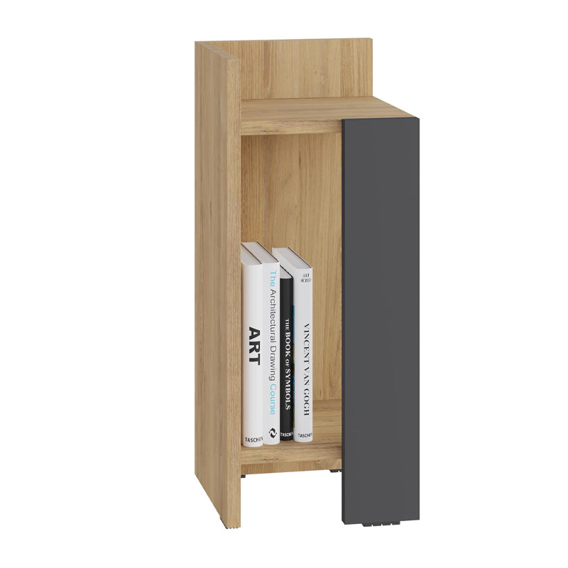 Κομοδίνο Elos  αριστερό χρώμα sapphire oak - ανθρακί 25x27x60εκ.