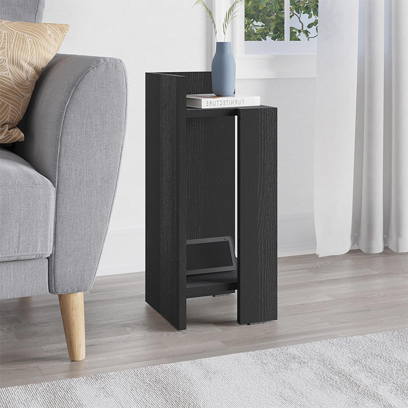 Κομοδίνο Elos  αριστερό χρώμα black wood 25x27x60εκ.