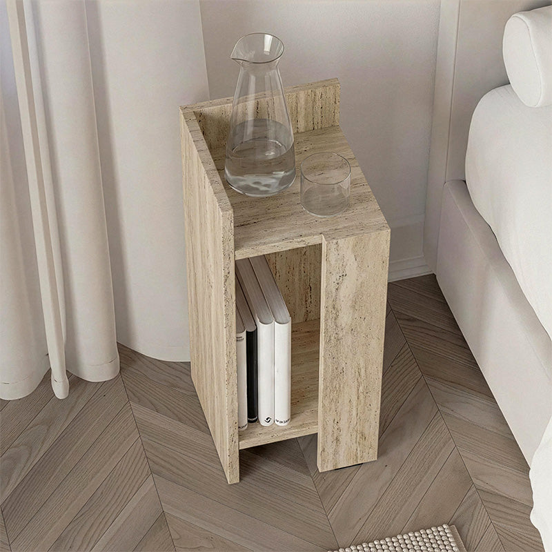 Κομοδίνο Elos  αριστερό χρώμα travertine 25x27x60εκ. - Pakobazaar
