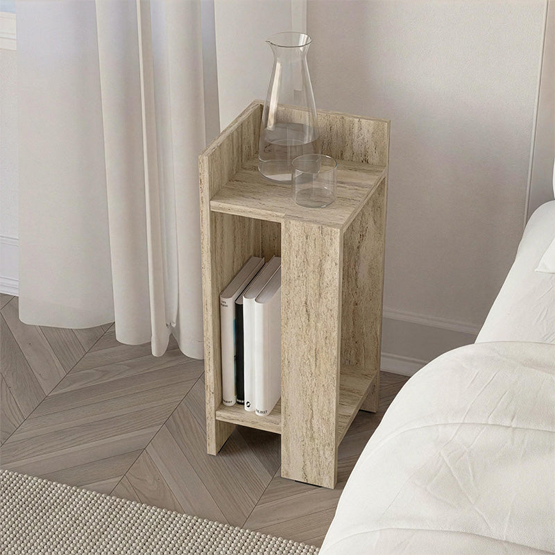 Κομοδίνο Elos  αριστερό χρώμα travertine 25x27x60εκ. - Pakobazaar