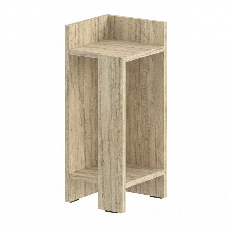 Κομοδίνο Elos  αριστερό χρώμα travertine 25x27x60εκ. - Pakobazaar