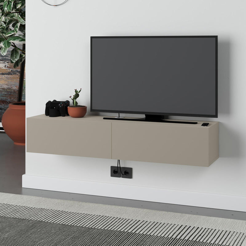 Έπιπλο τηλεόρασης επιτοίχιο Francy  χρώμα sandstone 135x31,7x25εκ.
