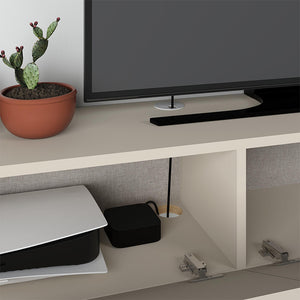 Έπιπλο τηλεόρασης επιτοίχιο Francy  χρώμα sandstone 135x31,7x25εκ.