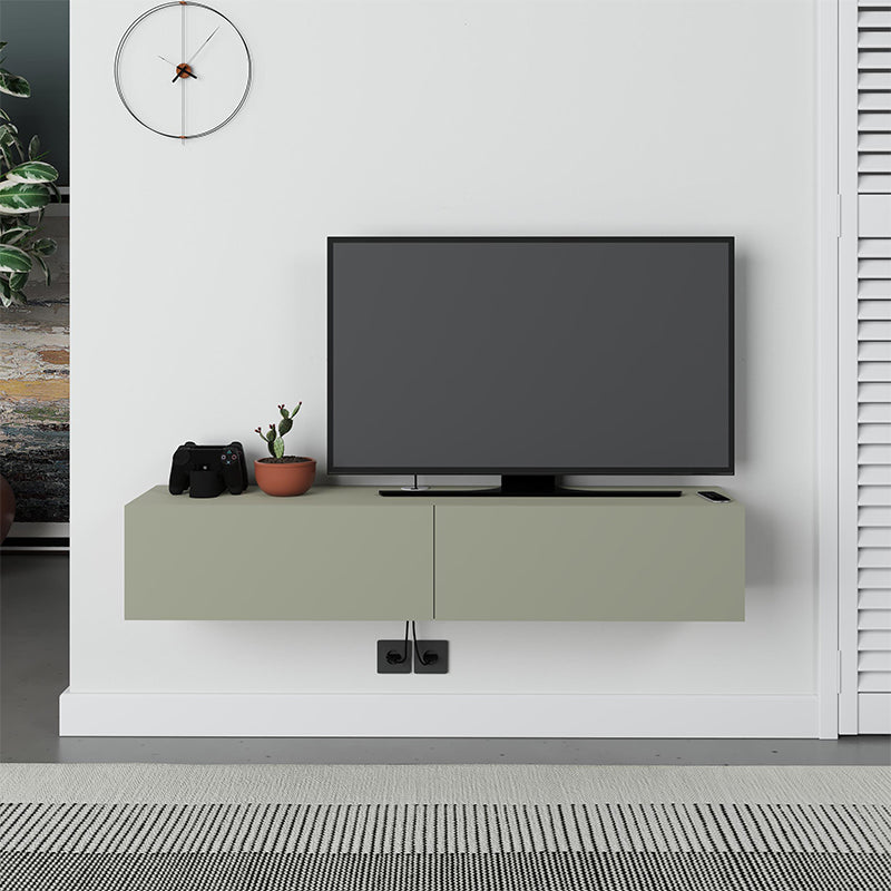 Έπιπλο τηλεόρασης επιτοίχιο Francy  χρώμα ash green 135x31,7x25εκ.