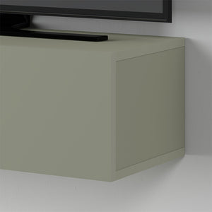 Έπιπλο τηλεόρασης επιτοίχιο Francy  χρώμα ash green 135x31,7x25εκ.