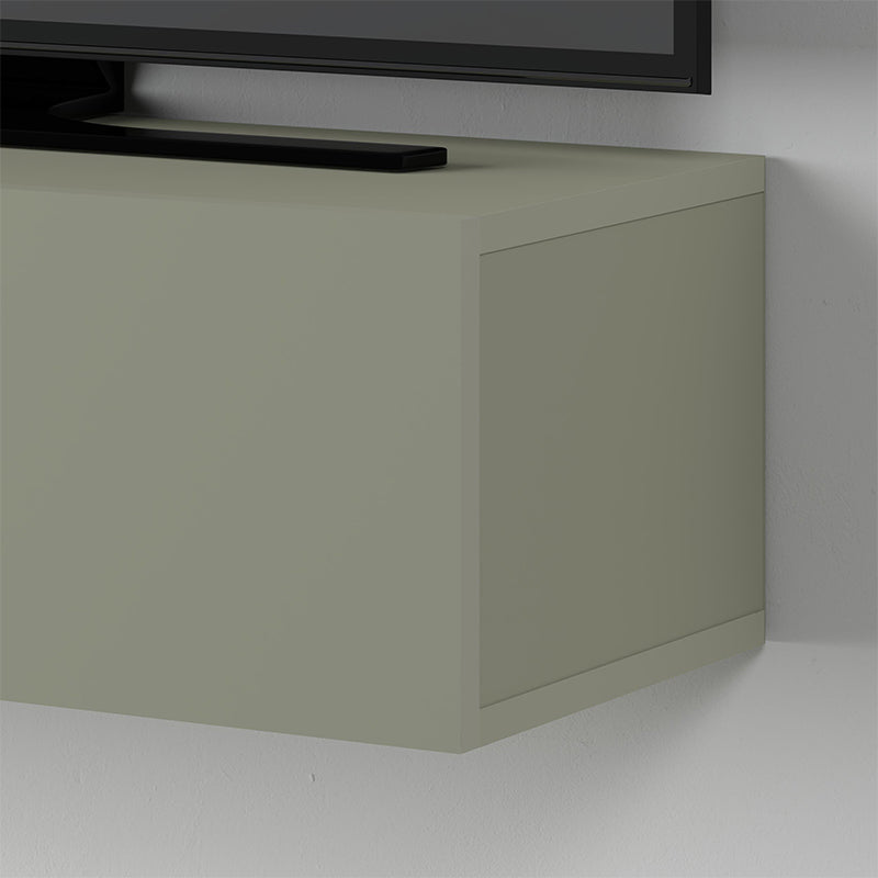 Έπιπλο τηλεόρασης επιτοίχιο Francy  χρώμα ash green 135x31,7x25εκ.