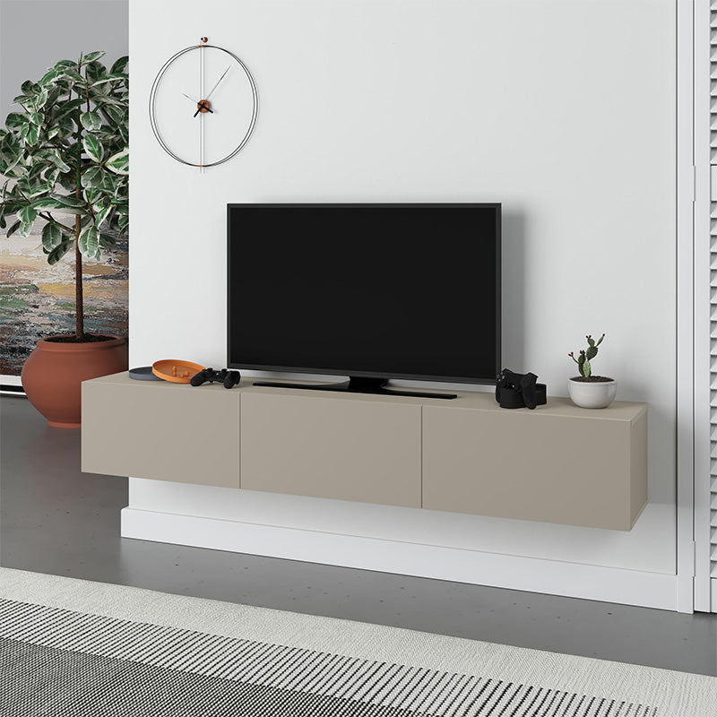 Έπιπλο τηλεόρασης επιτοίχιο Francy  χρώμα sandstone 180x30x30εκ. - Pakobazaar