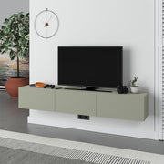 Έπιπλο τηλεόρασης επιτοίχιο Francy  χρώμα ash green 180x30x30εκ.