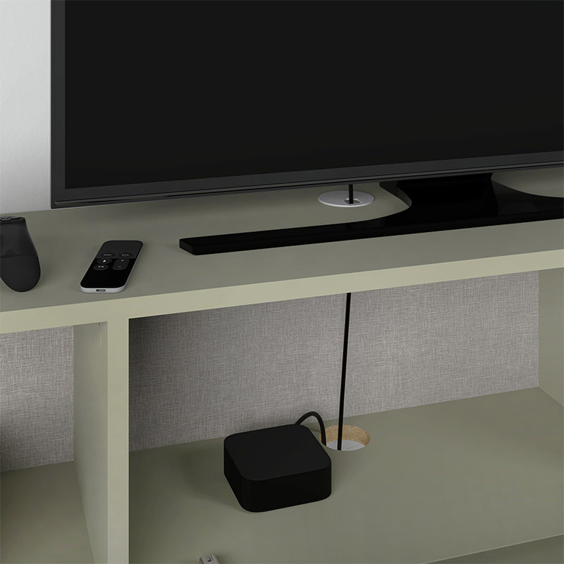 Έπιπλο τηλεόρασης επιτοίχιο Francy  χρώμα ash green 180x30x30εκ.