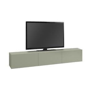 Έπιπλο τηλεόρασης επιτοίχιο Francy  χρώμα ash green 180x30x30εκ. - Pakobazaar